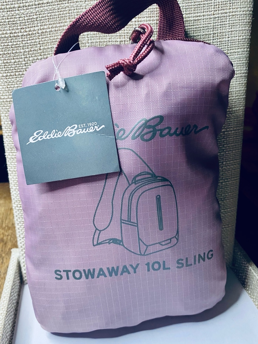 Eddie Bauer Stowaway 10L Sling - Dusty Rose Mauve